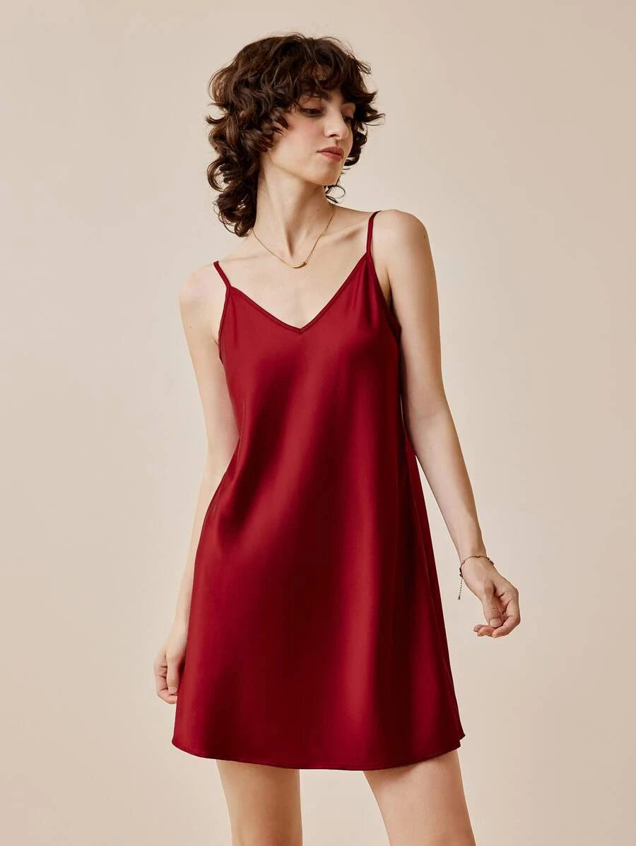 Elegant Sleeveless Satin Nightgowns