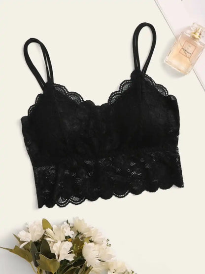 Floral Design Lace Bralette