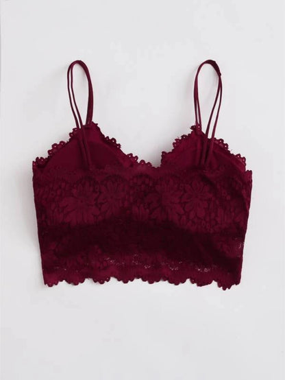 Floral Lace Longline Bralette