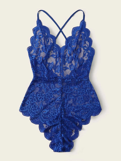 Floral Lace Teddy Bodysuit