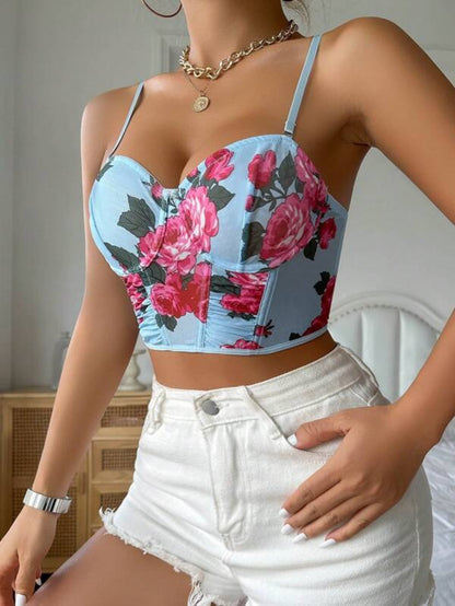 Floral Print Underwire Bra