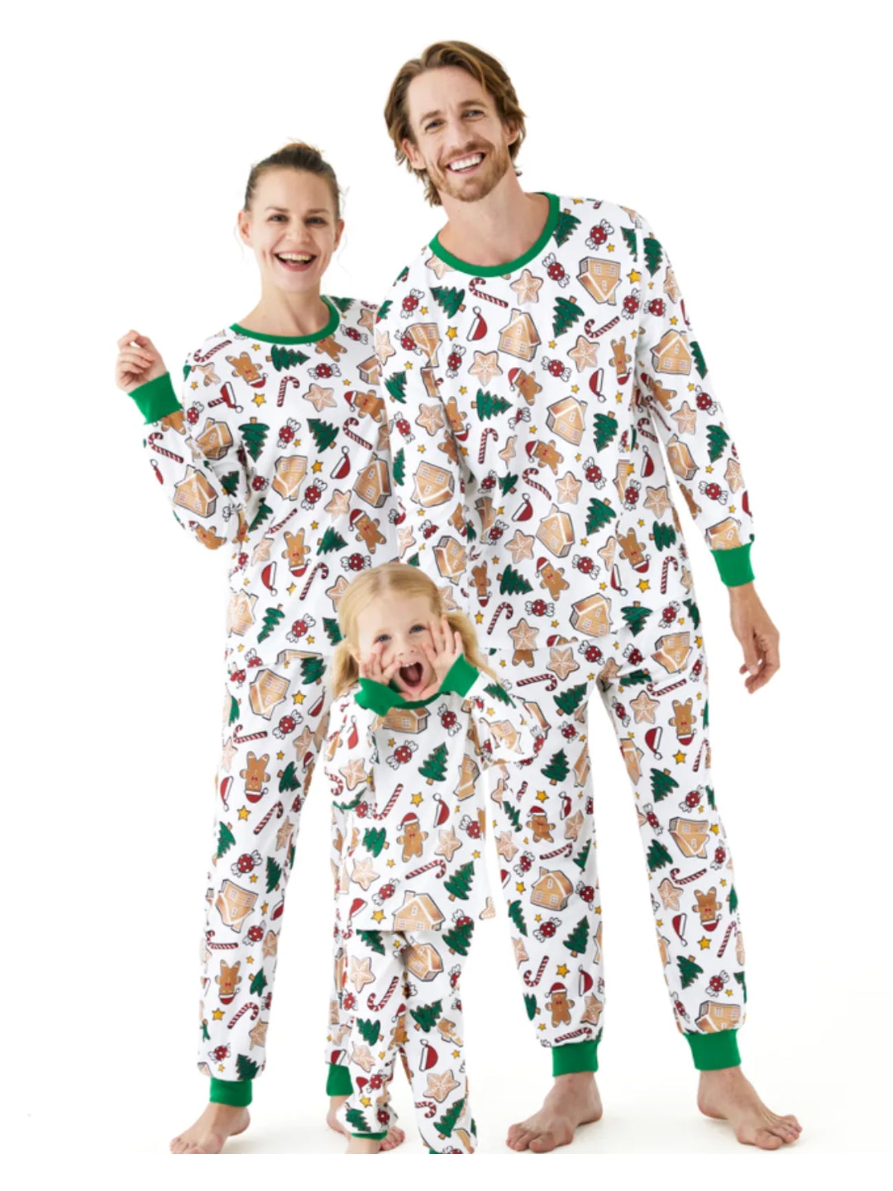 Gingerbread And Holiday Family Matching Pajama Set