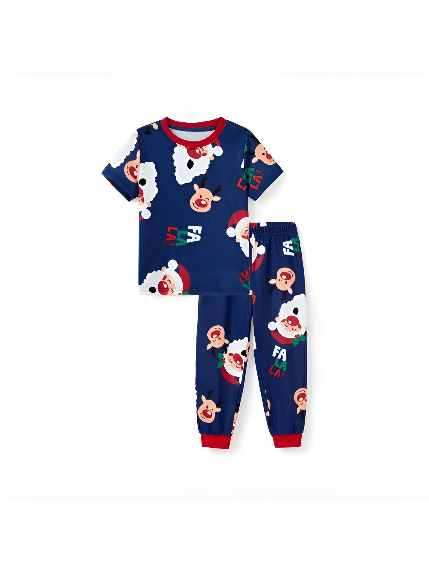 Jolly Santa And Reindeer Family Matching Pajama Set Men