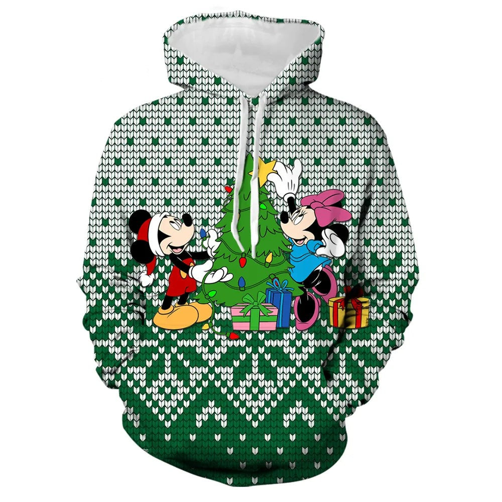 Mickey Minnie Print Christmas Hoodies Style 3