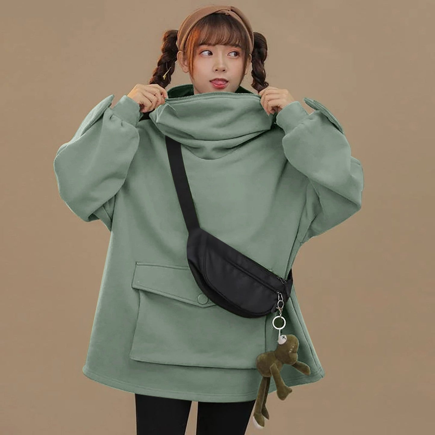 Frog Hoodie Green