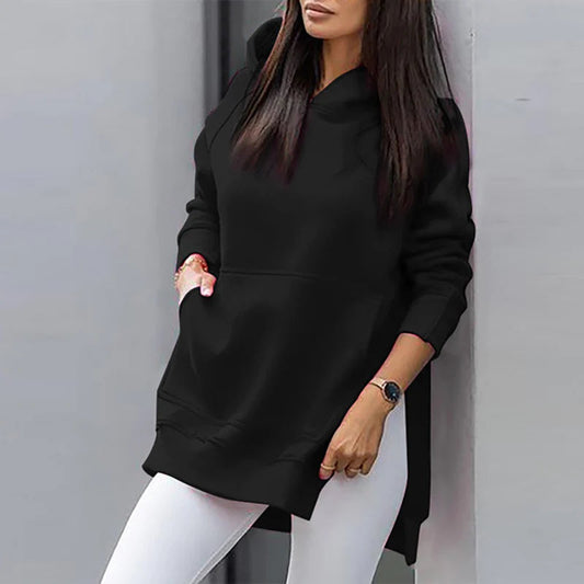 Oversized Elegant Hoodie Dress Black