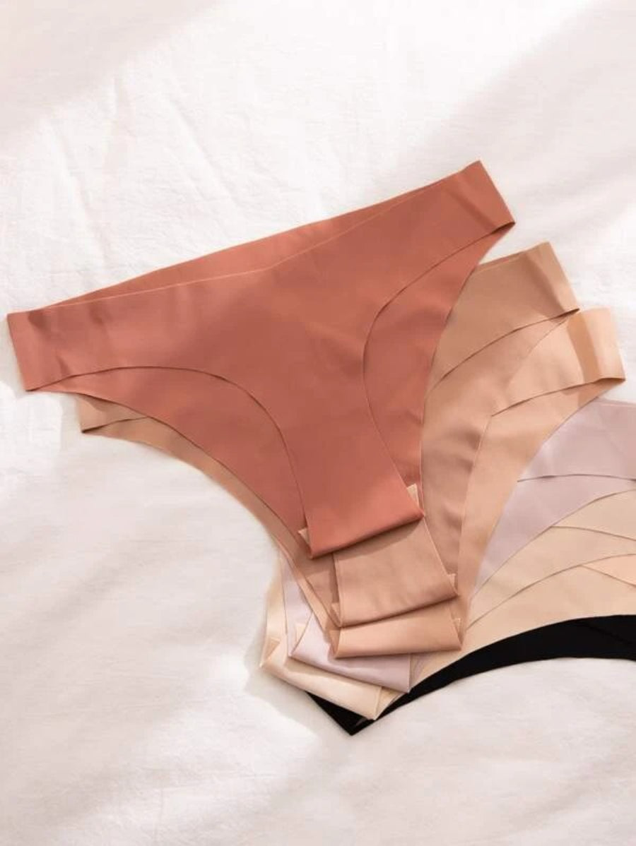 Pack Of 7 Solid No Show Panty Set