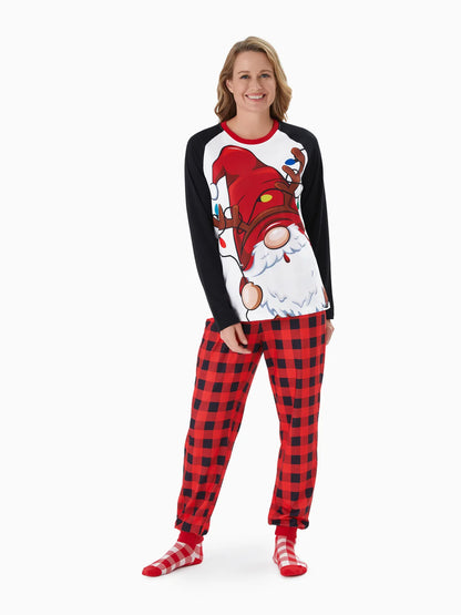 Plaid Santa Family Matching Pajama Set Woman