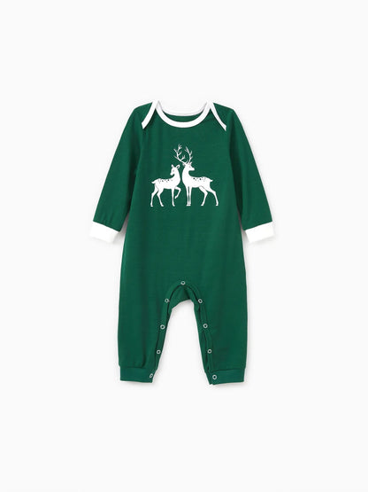 Reindeer Printed Family Matching Pajama Set Baby