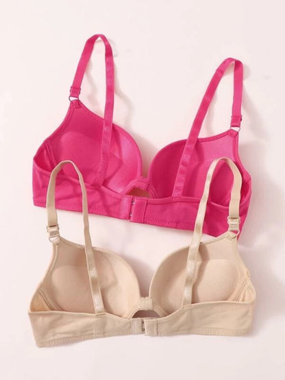 Set Of 2 Adjustable Strap Underwire Bras