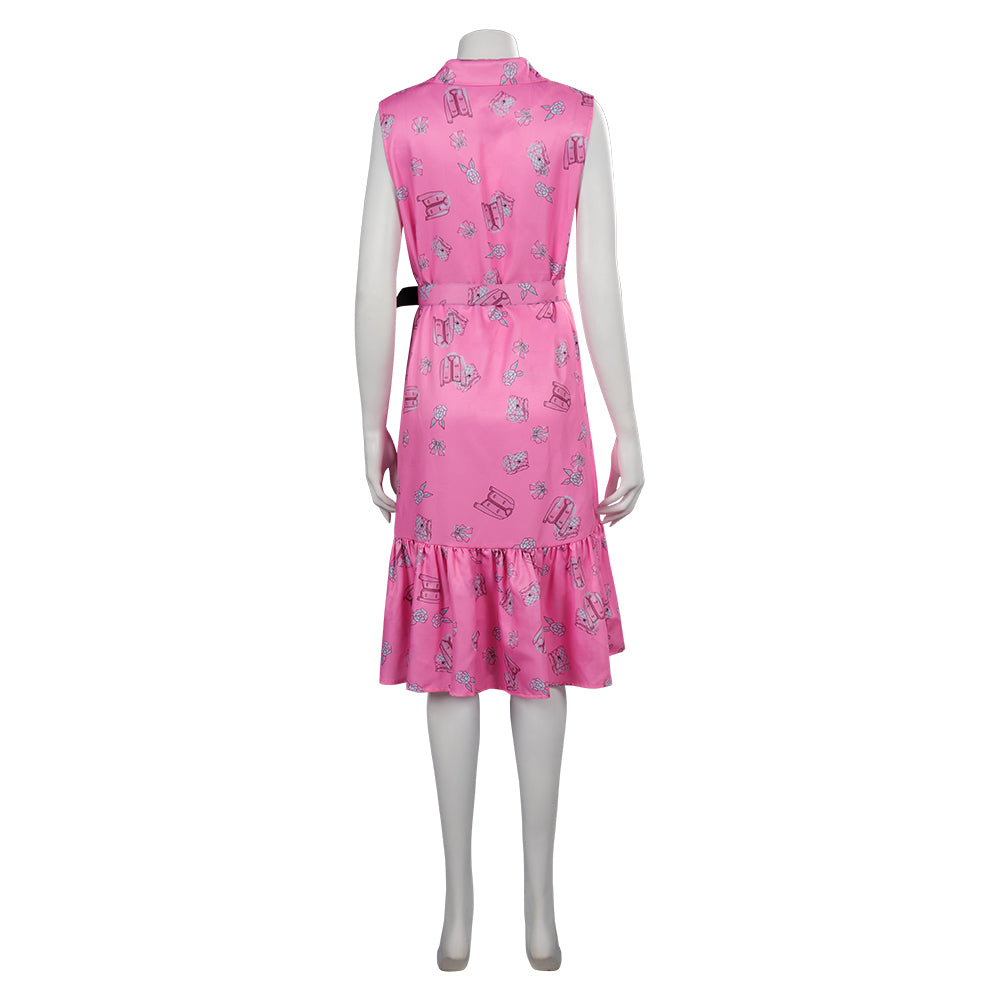 Sleeveless Printed Dress Cosplay Costume