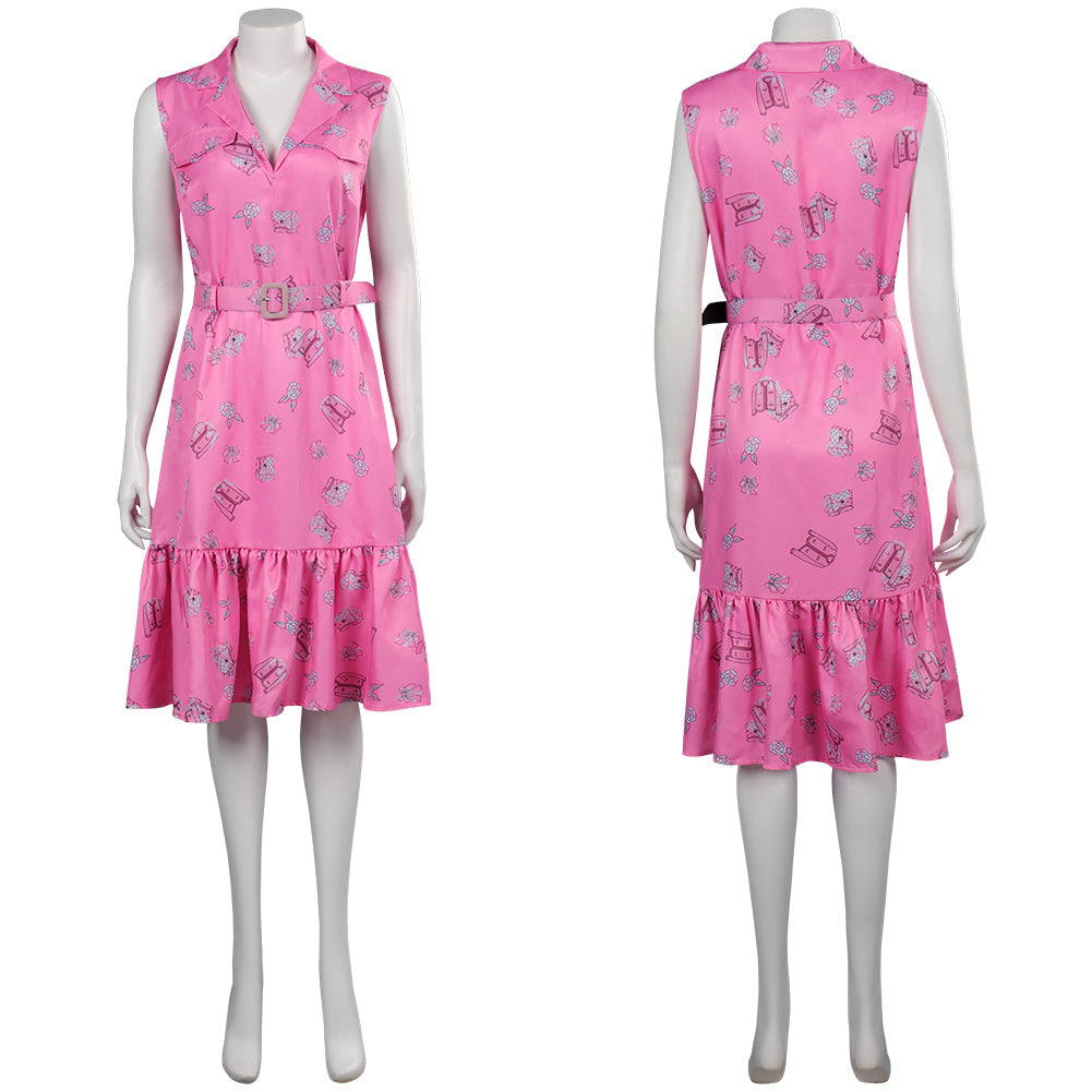 Sleeveless Printed Dress Cosplay Costume