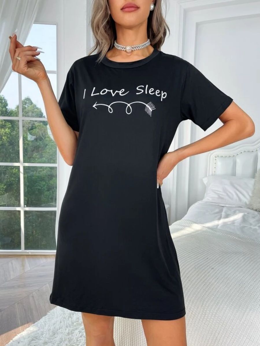 Slogan Design Nightdress