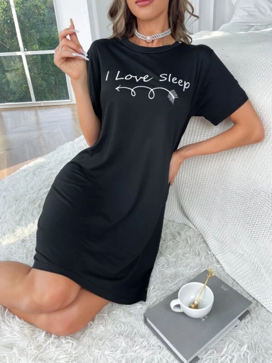 Slogan Design Nightdress