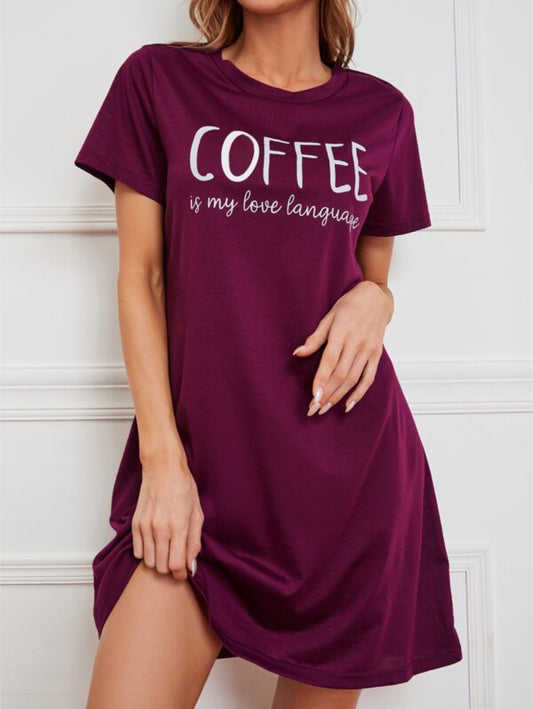 Slogan Graphic Lounge Dress