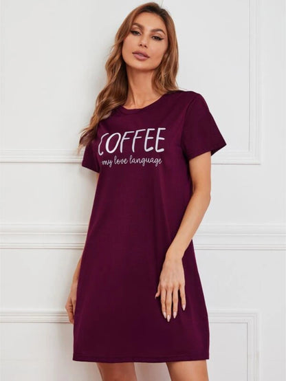 Slogan Graphic Lounge Dress