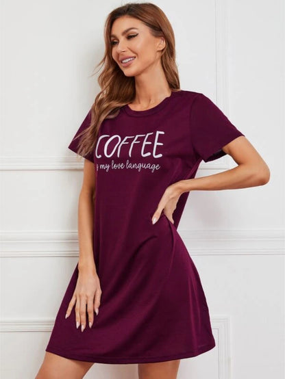 Slogan Graphic Lounge Dress