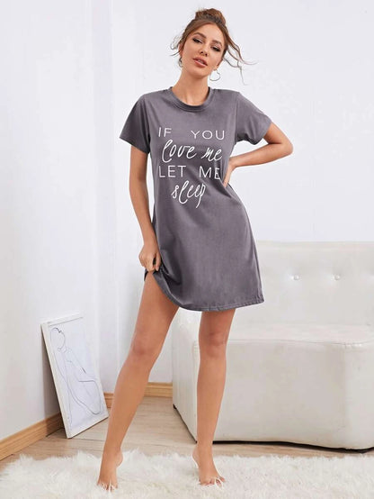 Slogan Graphic Nightdress