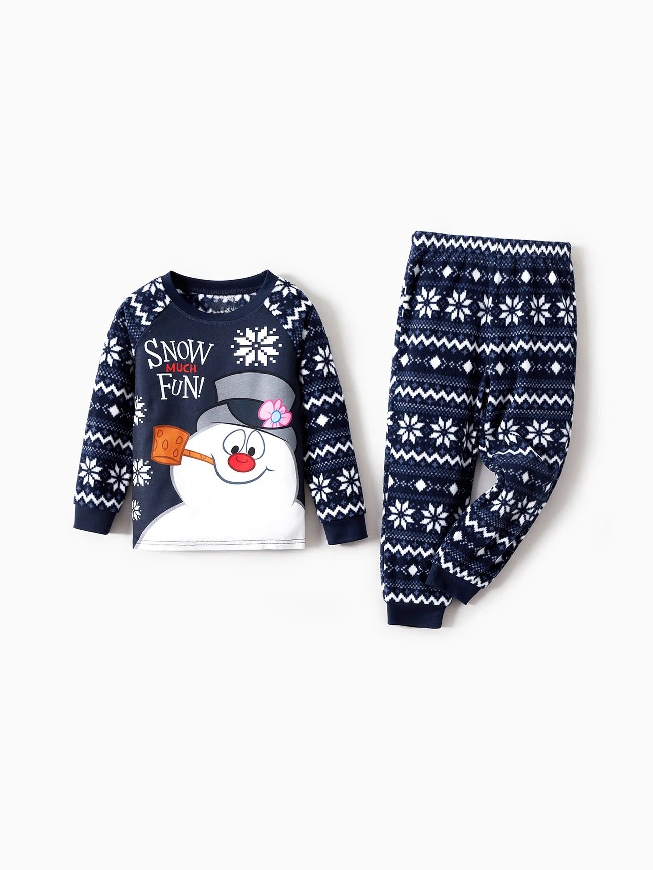 Snowman Graphic Print Family Matching Pajamas Set Kids