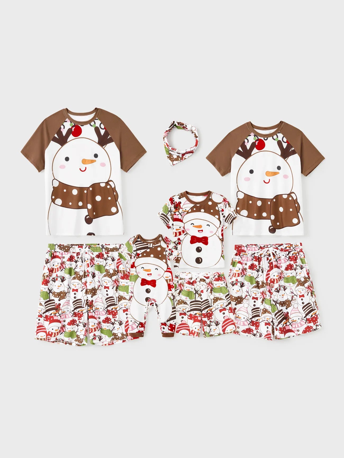 Snowman Printed Family Matching Pajama Set Women S