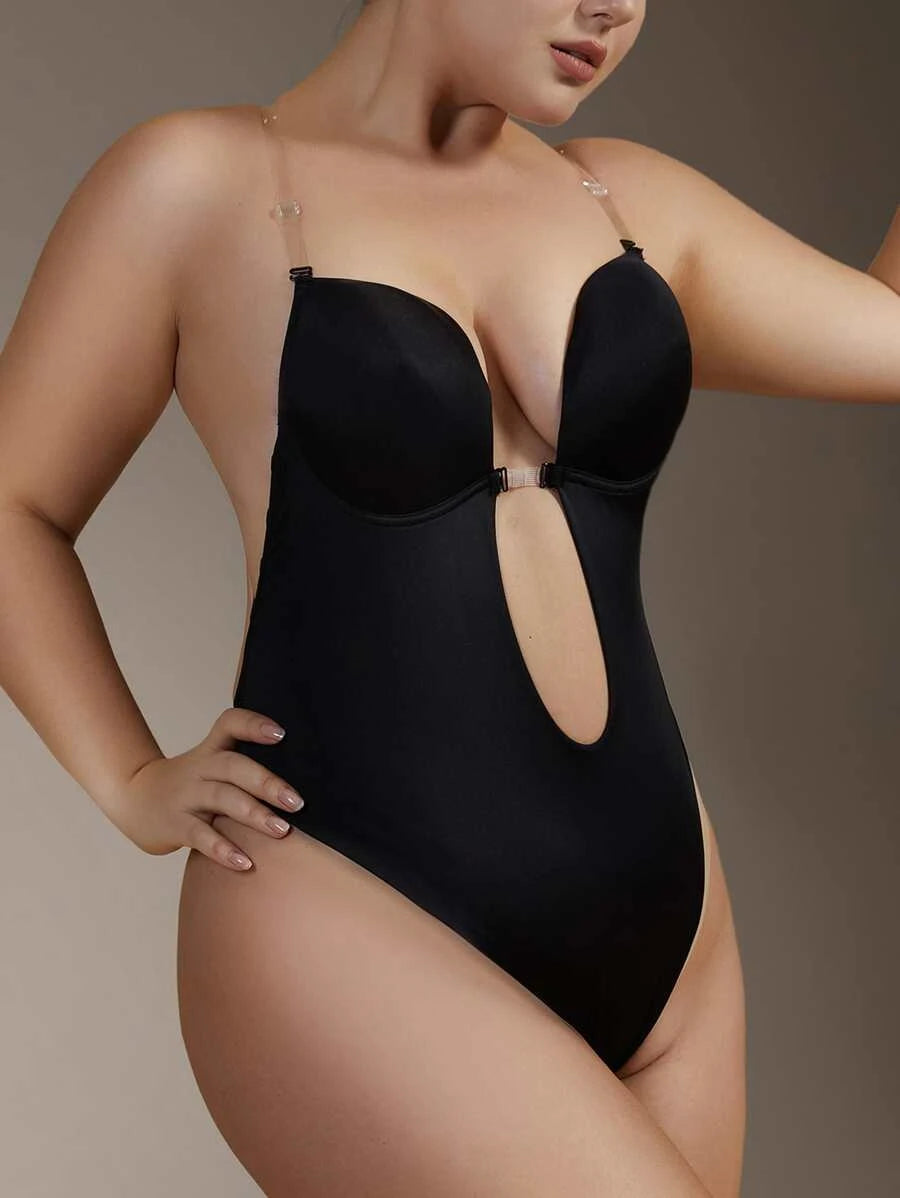 Solid Underwire Shapewear Bodysuit