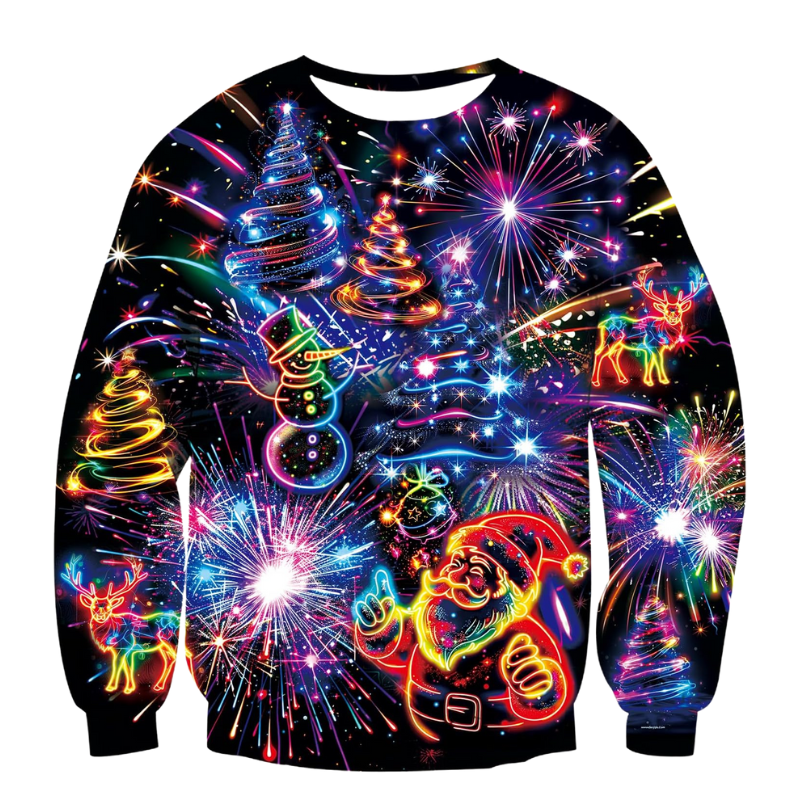 Vibrant Christmas Magic Themed Christmas Sweatshirt 6XL