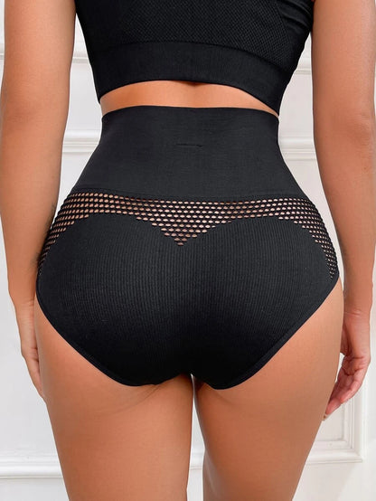 Wide Waistband Hollow Out Shapewear Panty