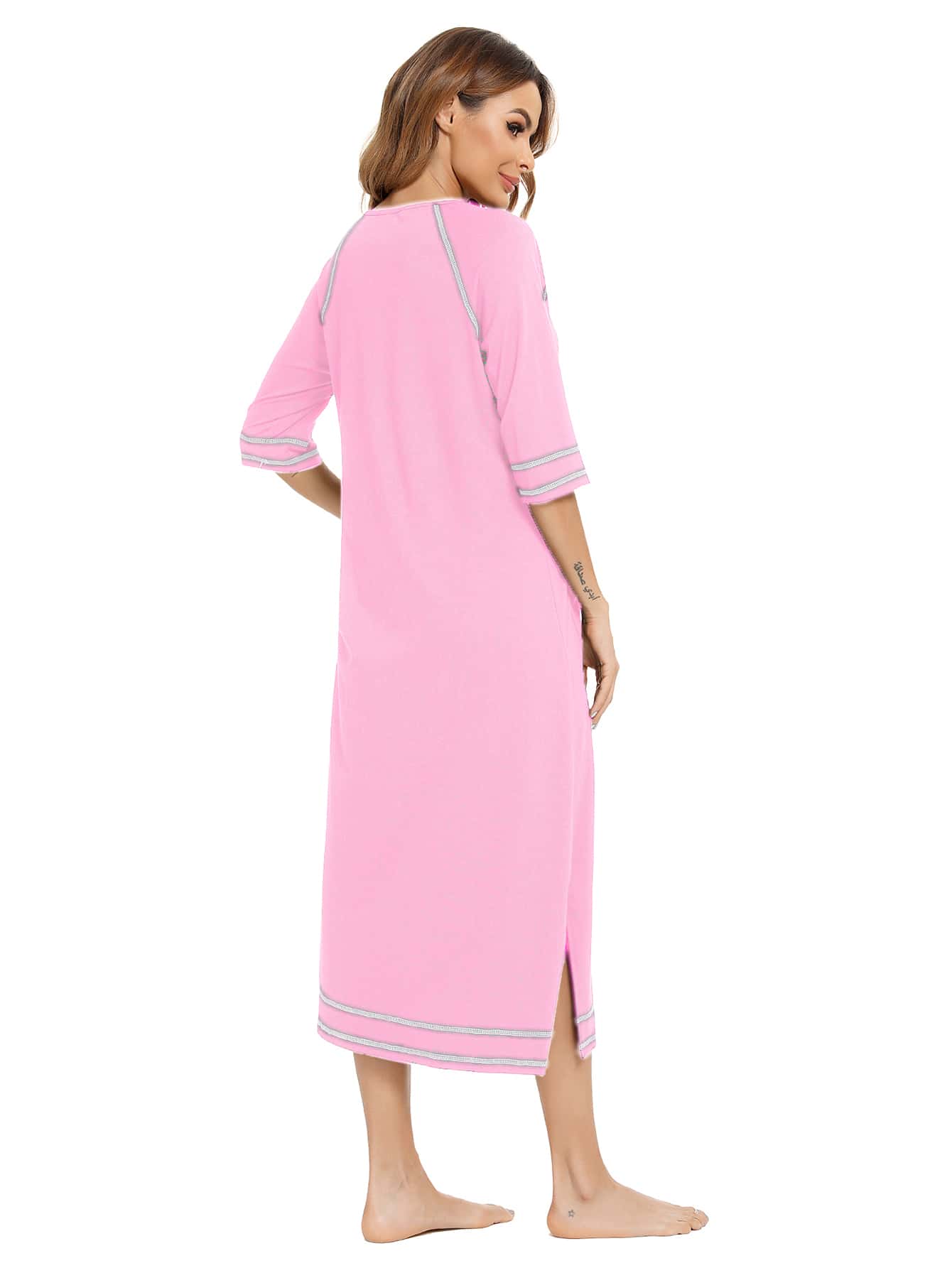 Zip Up Dress Coat Sleepwear