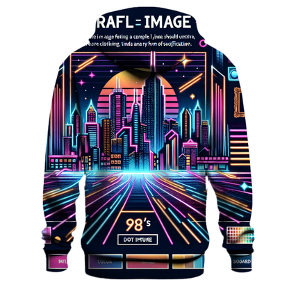 Neon City Lights Design Hoodie Custom Hoodies