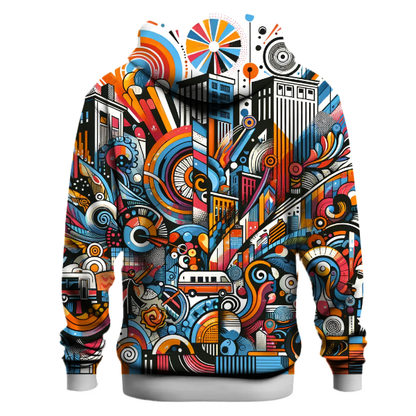 Vibrant City Mural Art Hoodie