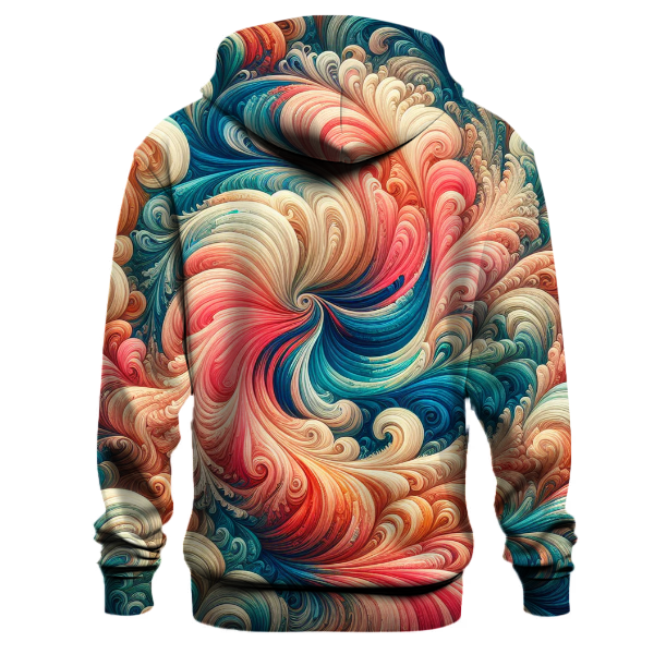 Vivid Coral Reef Tie-dye Design Hoodie