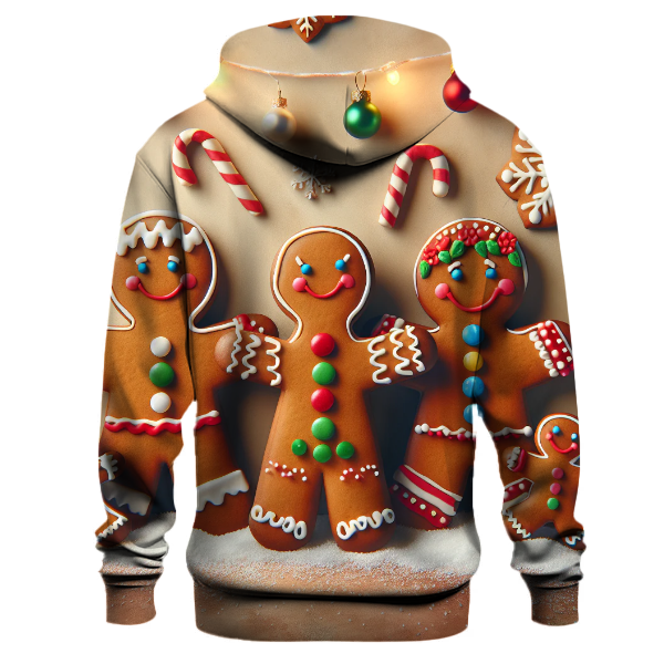 Cheerful Gingerbread Family Hoodie