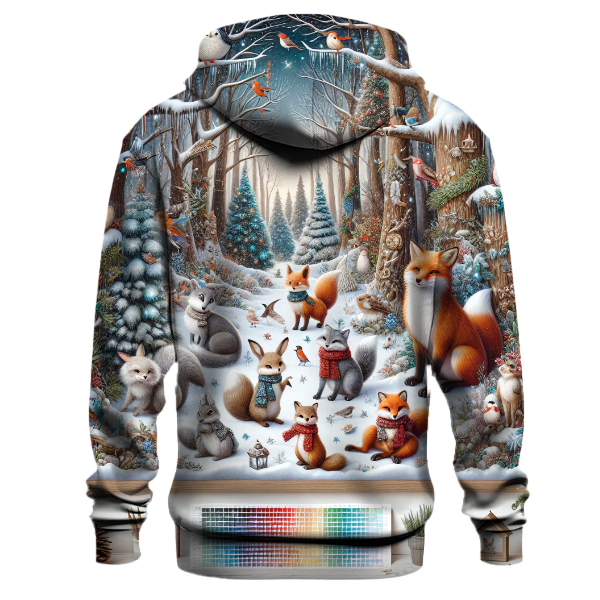 Enchanted Christmas Woodland Creatures Hoodie