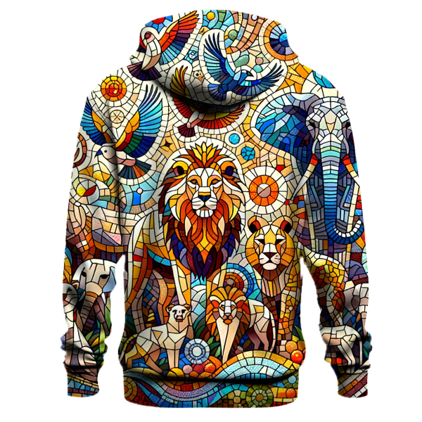 Colorful Animal Mosaic Hoodie