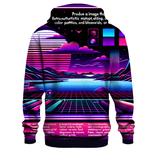 Retro Futuristic Landscape Hoodie