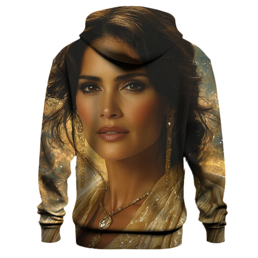 Salma Hayek: Timeless Command of the Eternals' Leader Hoodie