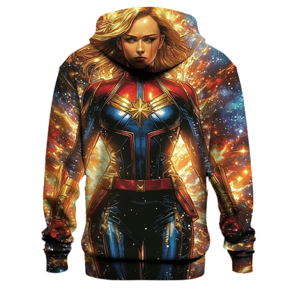 Brie Larson: Empowering Forces of the Cosmic Captain Marvel Hoodie