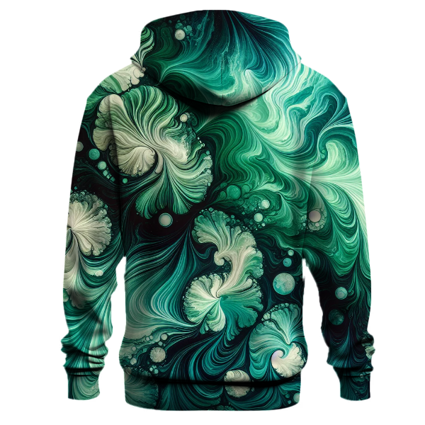 Emerald Oasis Tie-dye Design Hoodie