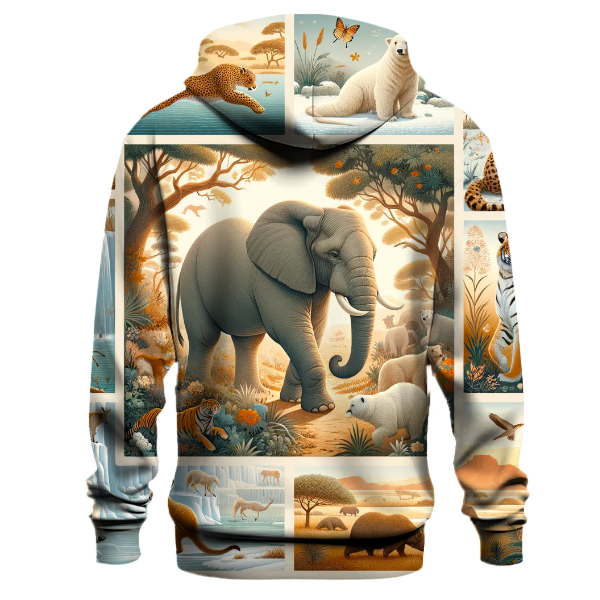 Charming Wildlife Illustrations Hoodie