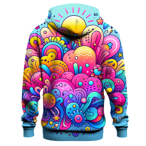 Whimsical Doodle Gradient Hoodie