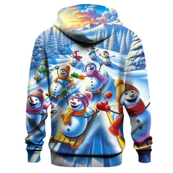 Sledding Snowmen Adventure Hoodie