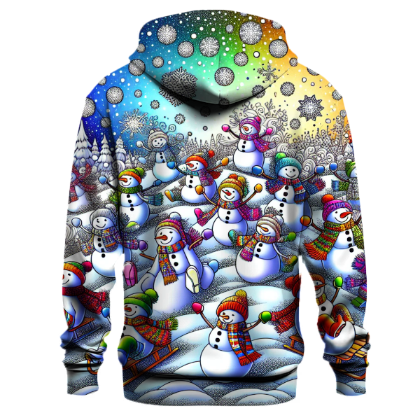 Sledding Snowmen Fun Hoodie