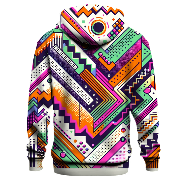 Bold 80s Patterns Hoodie Hoodies Fashion