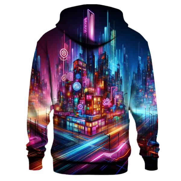 Retro Neon City Vibes Hoodie