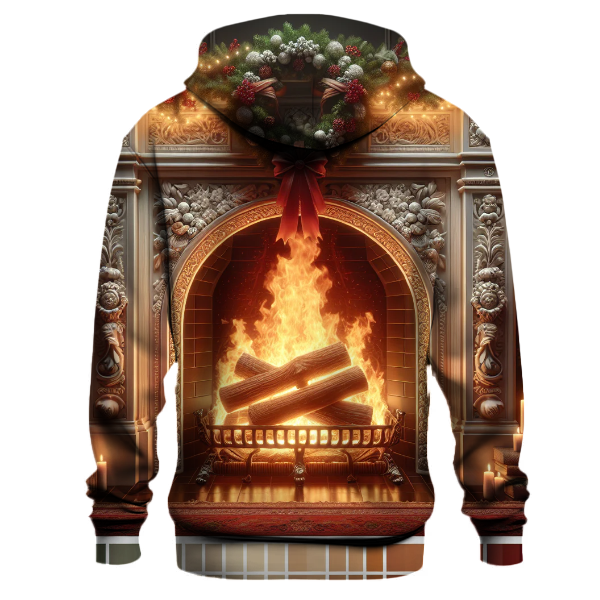 Yule Log Fireplace Fantasy Hoodie Hoodie Trends