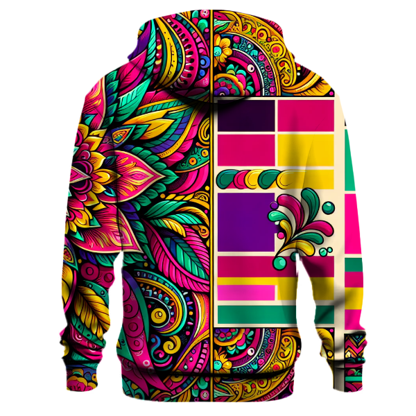 Vibrant Festival Flowers Hoodie