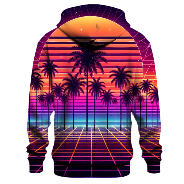 Electric Sunset Paradise Hoodie Custom Hoodies