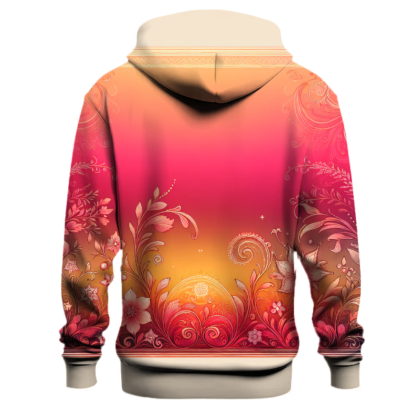 Floral Sunset Gradient Hoodie