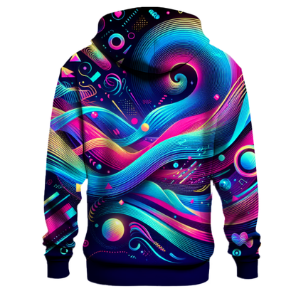 Retro Neon Wave Hoodie