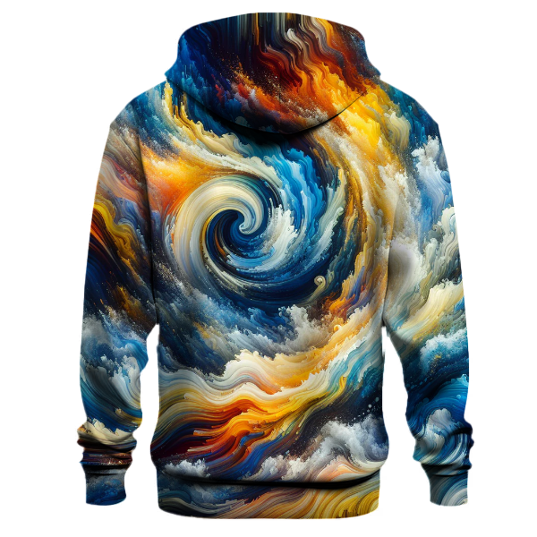 Vibrant Abstract Waves Hoodie